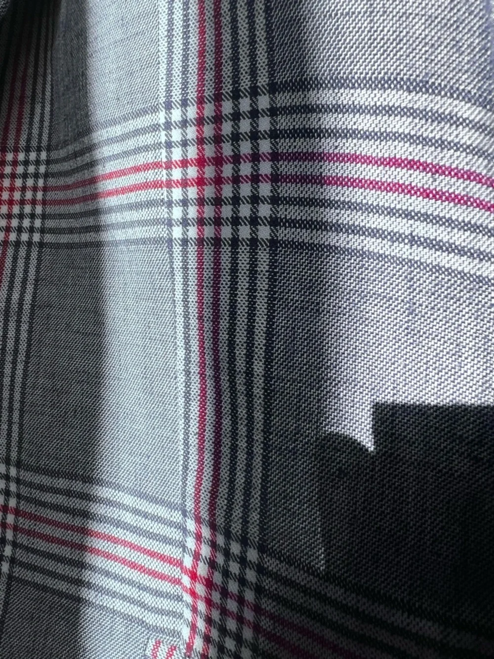 Zara Gray Plaid Sport Coat with Pink Windowpane and Navy Elbow Patches
